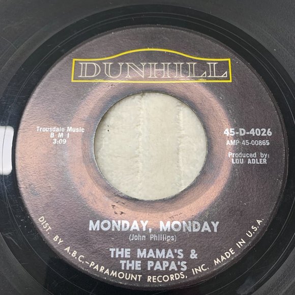 The Mama's and the Papa's - Monday, Monday / Got a Feelin' – Dunhill Label 45 RP - Picture 4 of 5